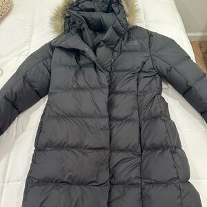 The North Face Black Puffer Jacket with Fur Hood